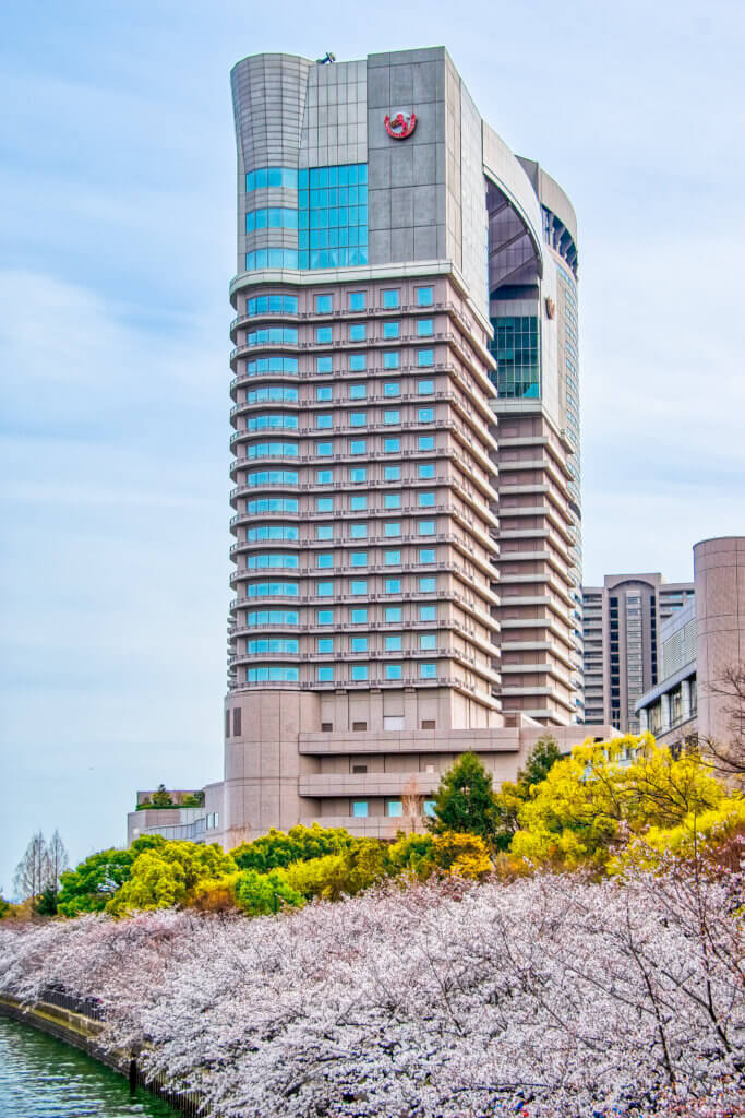 Photograph of the north side view of Imperial Hotel, Osaka in Kita-ku, Osaka, Osaka Prefecture, Japan.